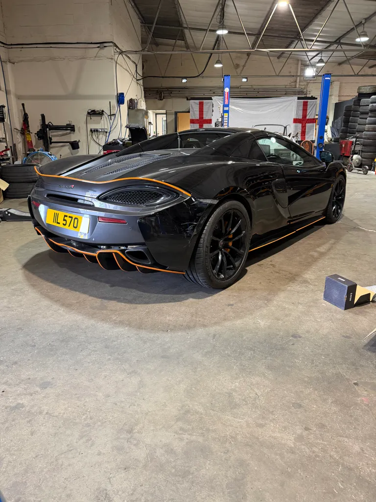 Lamborghini at the garage